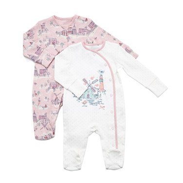 Windmill Sleepsuit - Pack Of 2